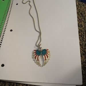 Elegant Winged Pendant Necklace